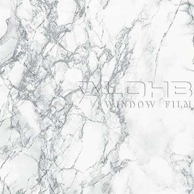 White Grey Gloss Marble Contact Paper Peel and Stick Countertop Removable Vinyl Wallpaper